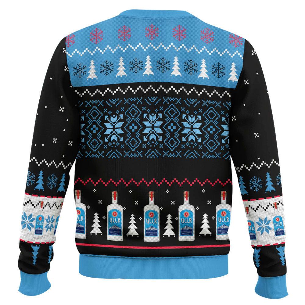 Festive Holiday Sweater with Crown and Text Design