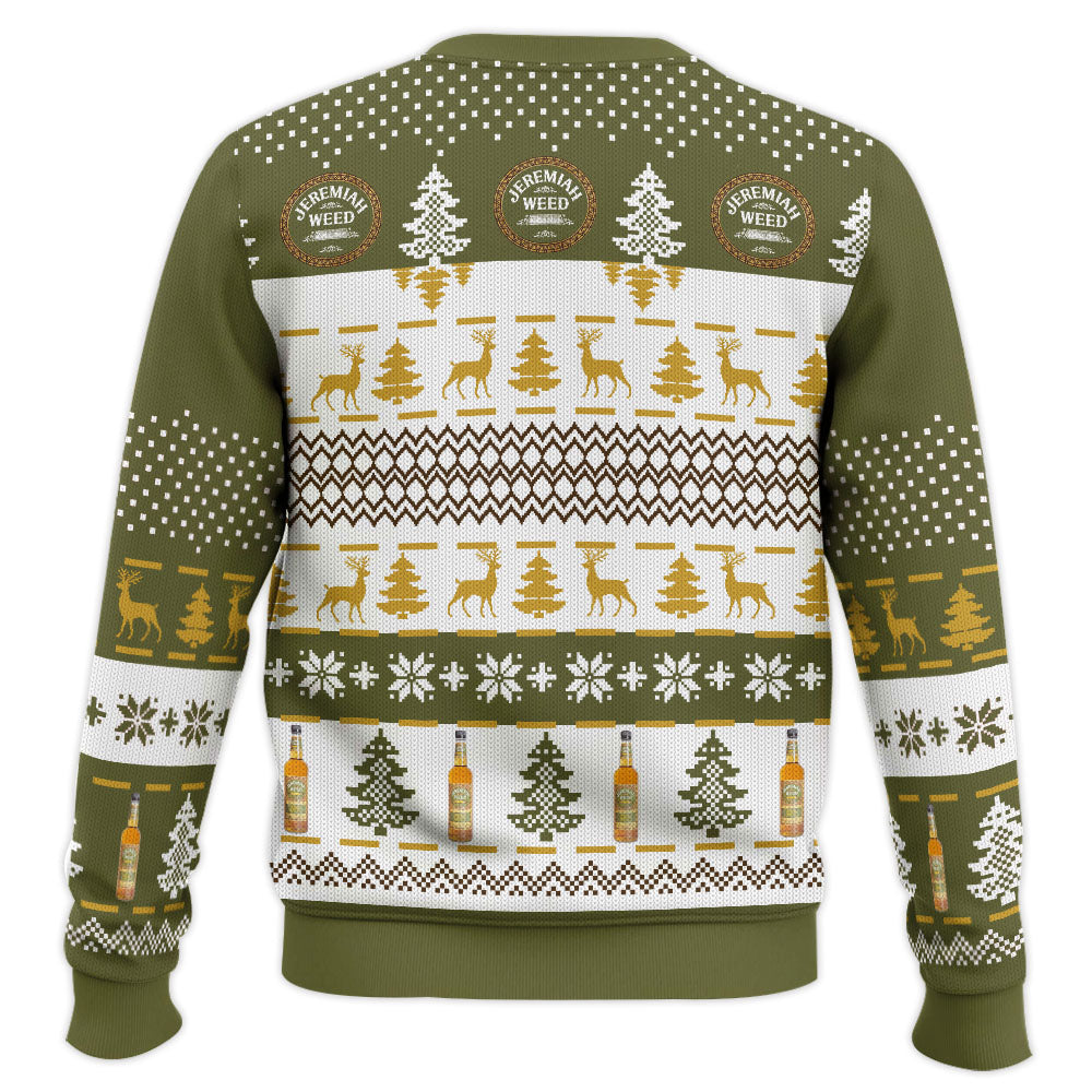 Festive Holiday Sweater with Crown and Text Design