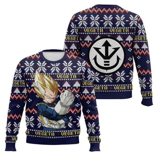 Anime-style Print Crew Neck Christmas Ugly Sweatshirt