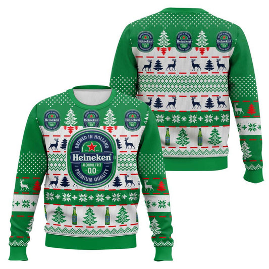 Festive Holiday Sweater with Crown and Text Design