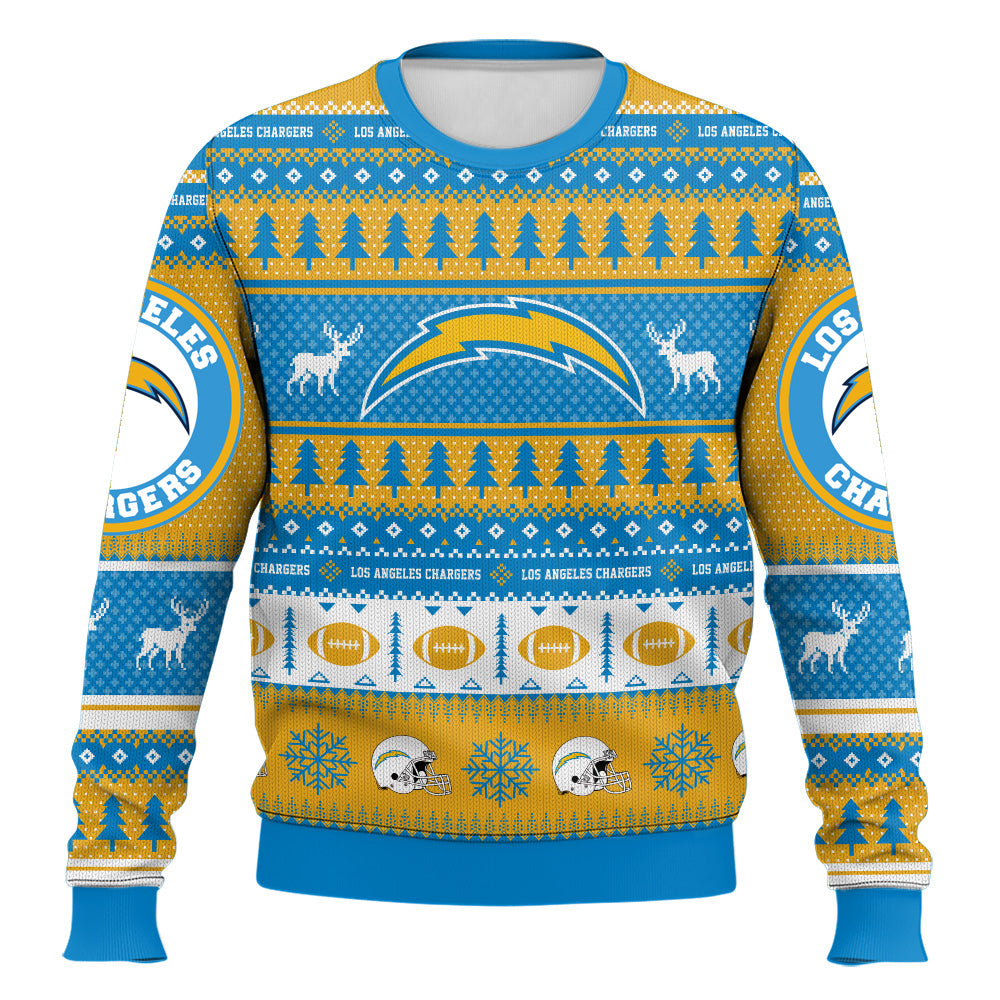 Ugly American Football Print Christmas Sweater