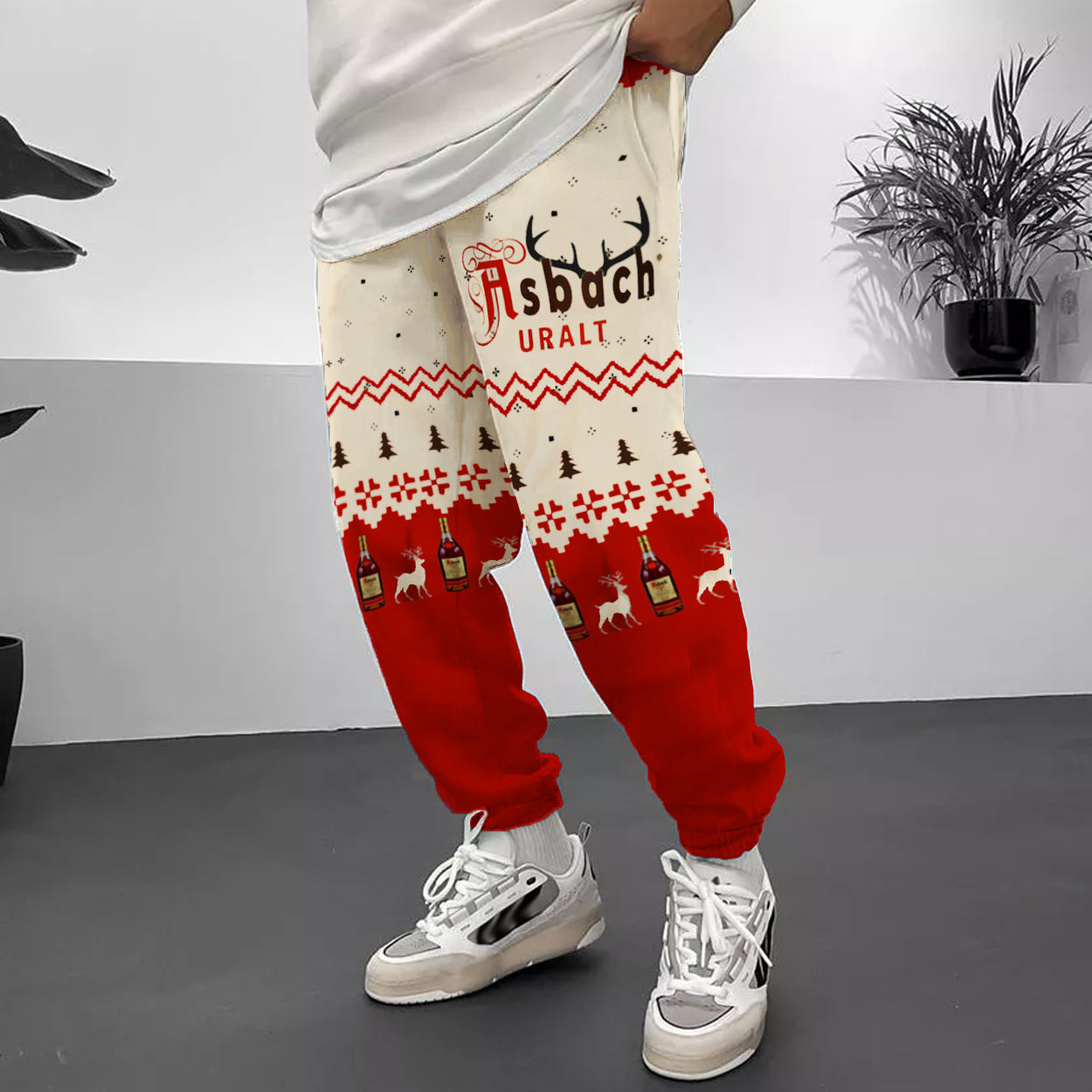 Unisex Print Ugly Christmas Sweatpants