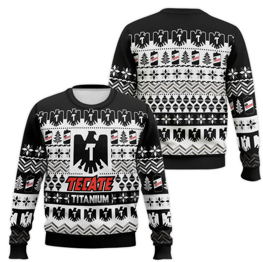 Festive Holiday Sweater with Crown and Text Design