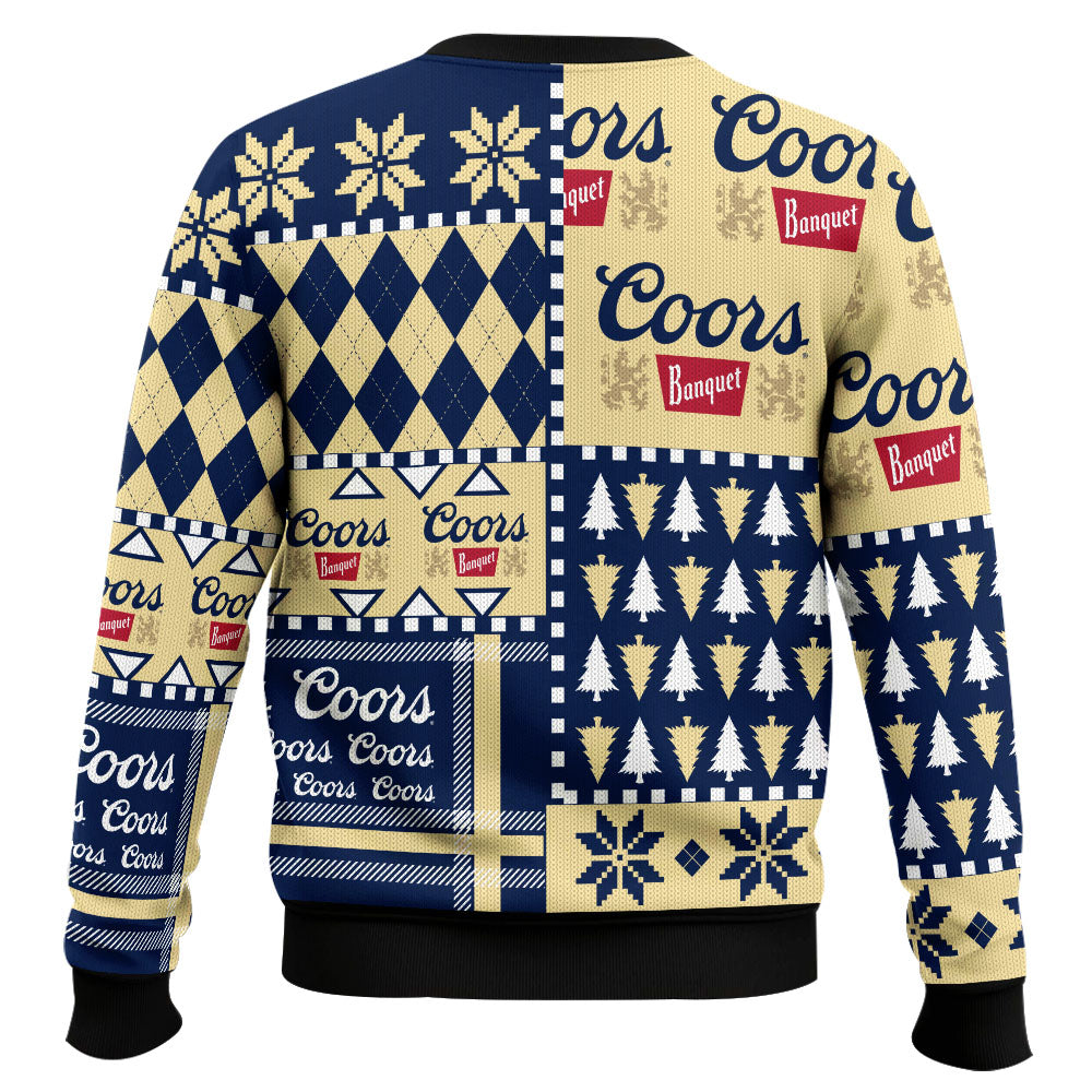Festive Holiday Sweater with Crown and Text Design