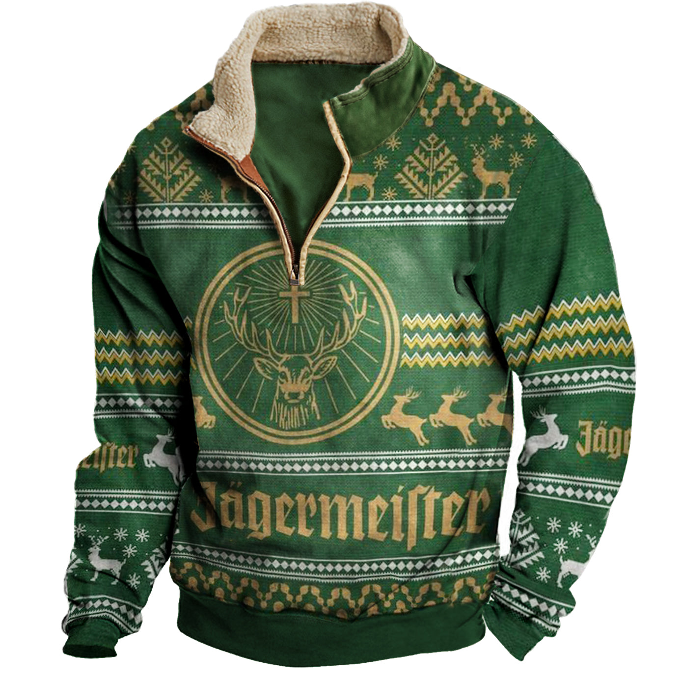 Jagermeister 1/4 Zip Stand Collar Sweatshirt