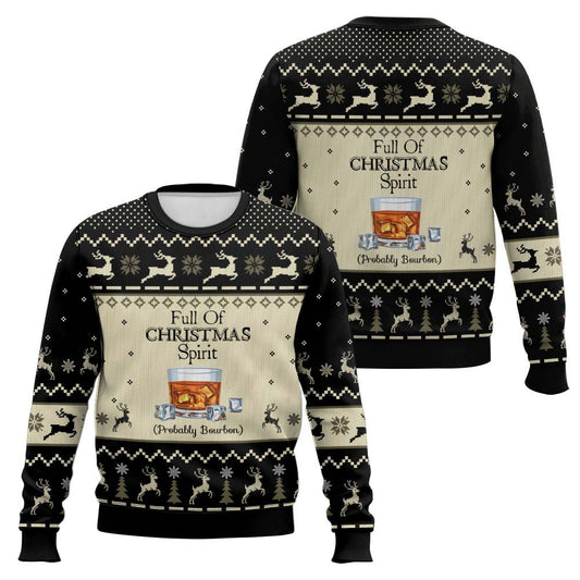 Get In The Christmas Spirit, Maybe A Whiskey Ugly Christmas Sweater