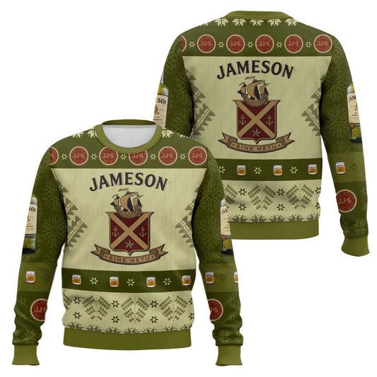 Irish Blended Whiskey Ugly Christmas Sweater