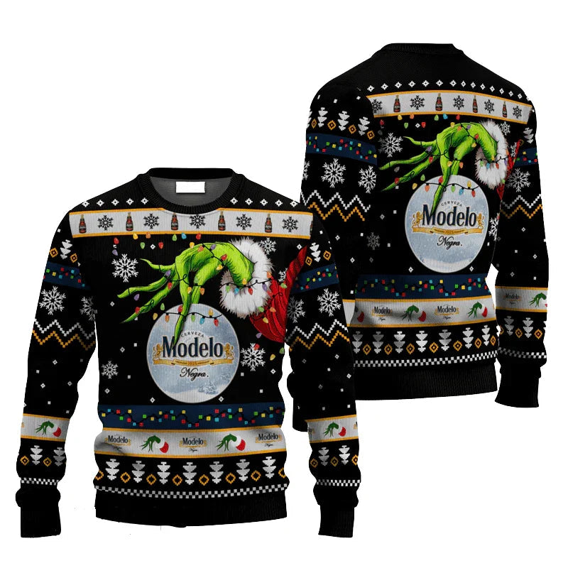 Modelo Grinch Hand Stock Ugly Sweater