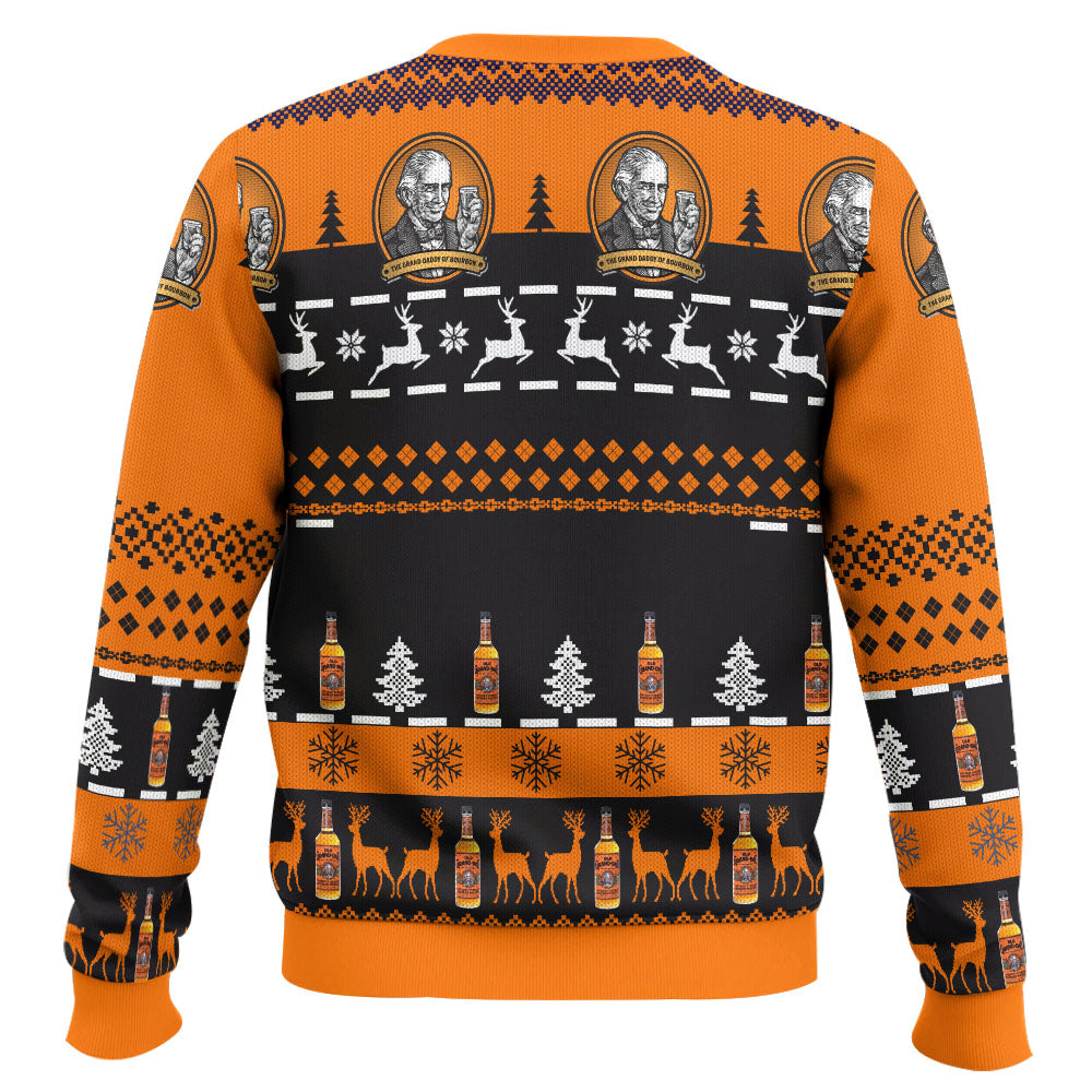 Festive Holiday Sweater with Crown and Text Design