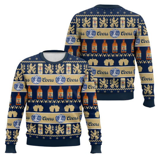 Festive Holiday Sweater with Crown and Text Design