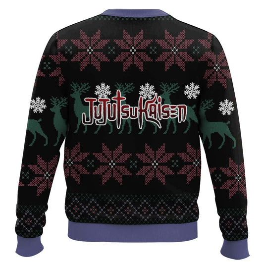Anime-style Print Crew Neck Christmas Ugly Sweatshirt