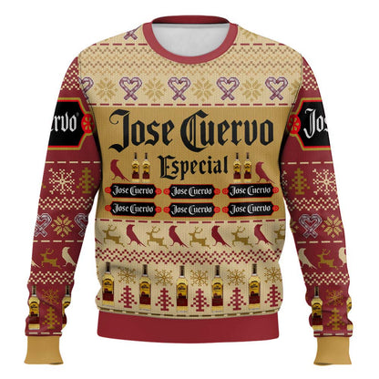 Festive Holiday Sweater with Crown and Text Design