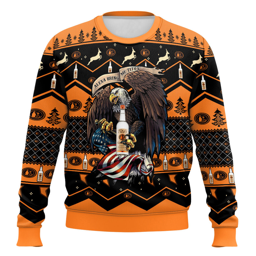 Tito's Eagle Ugly Christmas Sweater