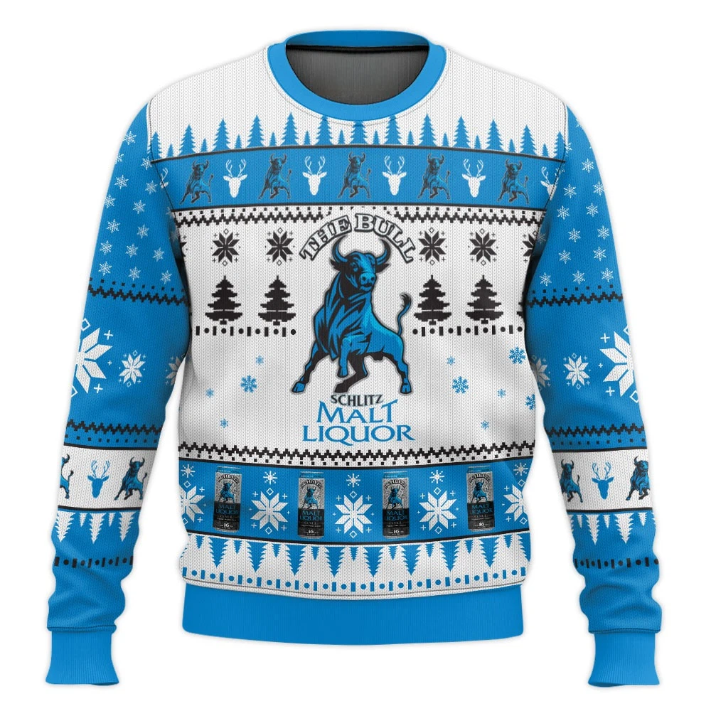 Schiltz Malt Liquor Ugly Christmas Sweater