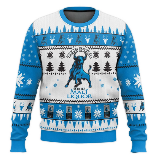 Schiltz Malt Liquor Ugly Christmas Sweater