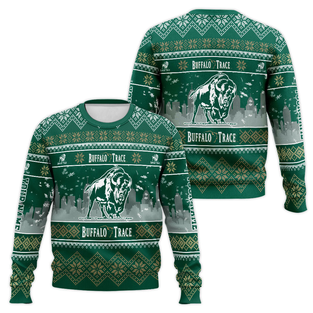 Festive Holiday Sweater with Crown and Text Design