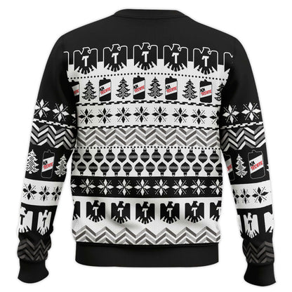 Festive Holiday Sweater with Crown and Text Design