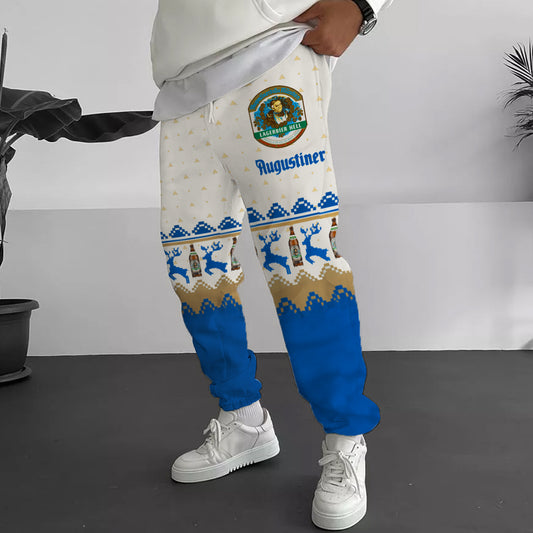 Unisex Our Beer Printed Ugly Christmas Sweatpants Lounge Pants