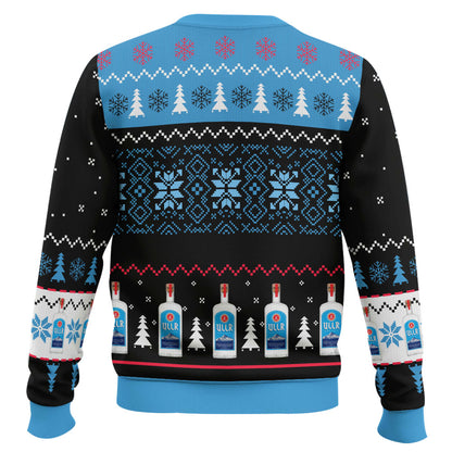 Festive Holiday Sweater with Crown and Text Design