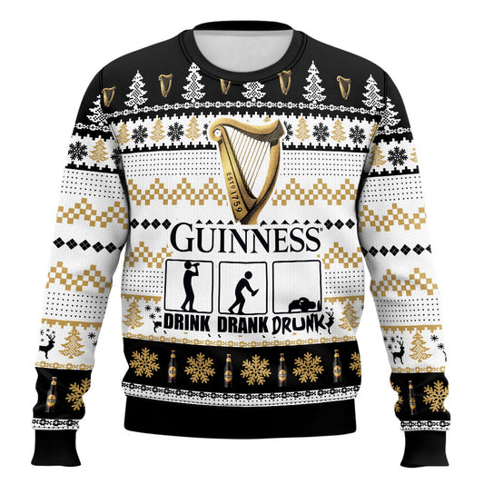 Ugly Christmas Sweatshirt Crew Neck Pullover Beer Sweater