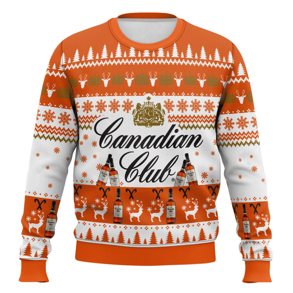 Festive Holiday Sweater with Crown and Text Design