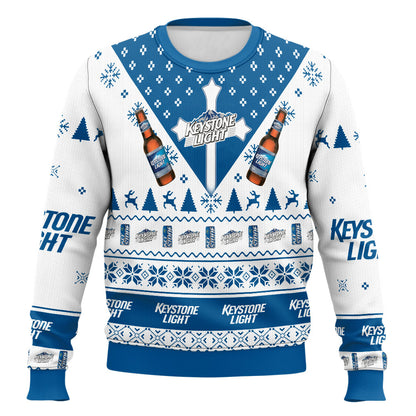 Festive Holiday Sweater with Crown and Text Design