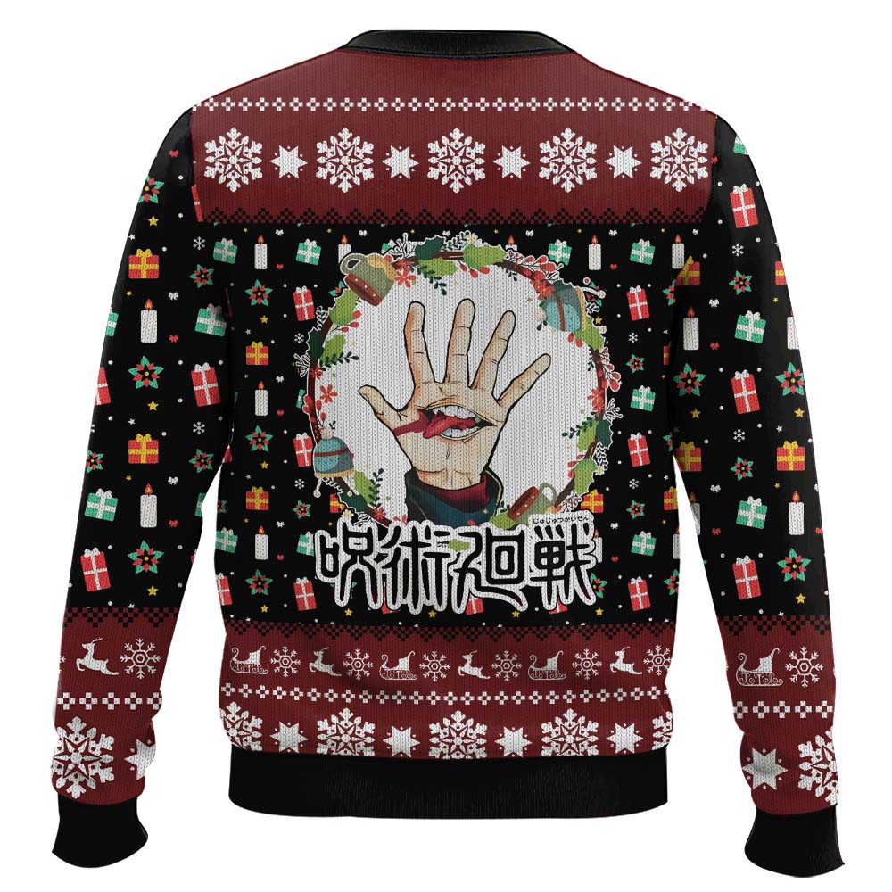 Anime-style Print Crew Neck Christmas Ugly Sweatshirt