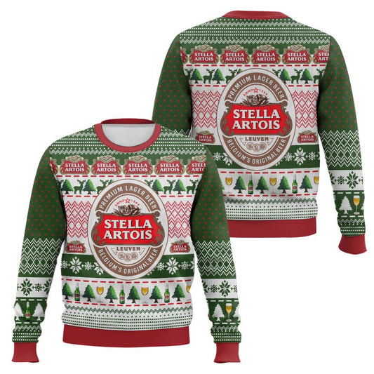 Festive Holiday Sweater with Crown and Text Design