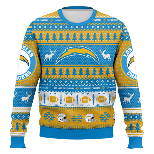 Ugly American Football Print Christmas Sweater