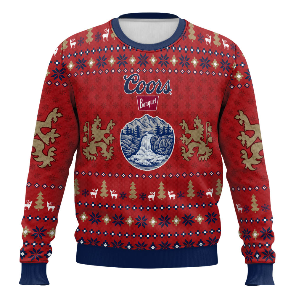 Festive Holiday Sweater with Crown and Text Design