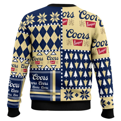 Festive Holiday Sweater with Crown and Text Design