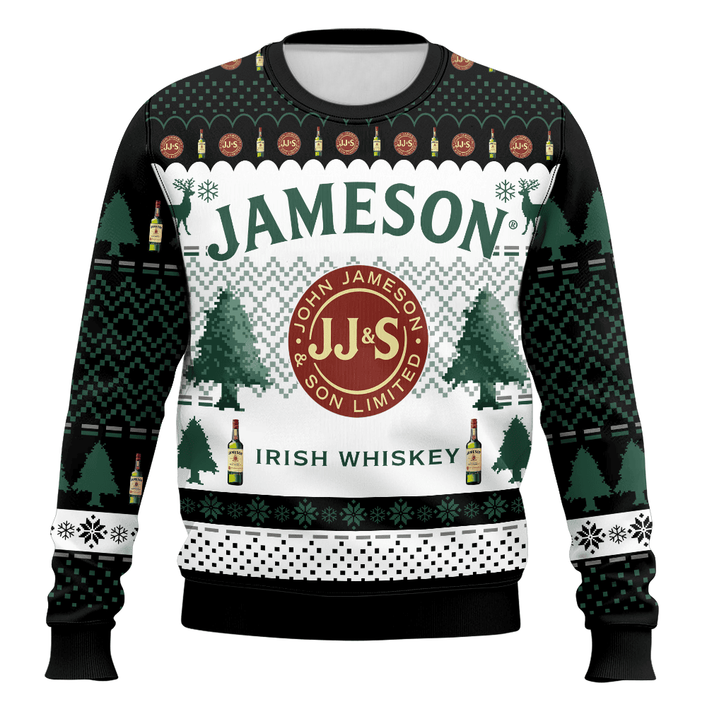 Irish Blended Whiskey Ugly Christmas Sweater