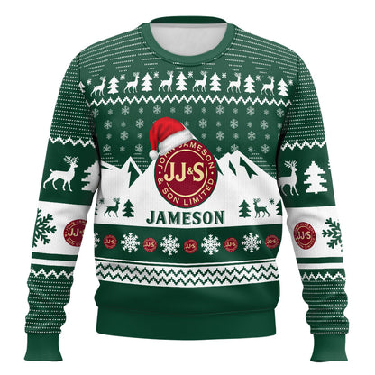 Irish Blended Whiskey Ugly Christmas Sweater