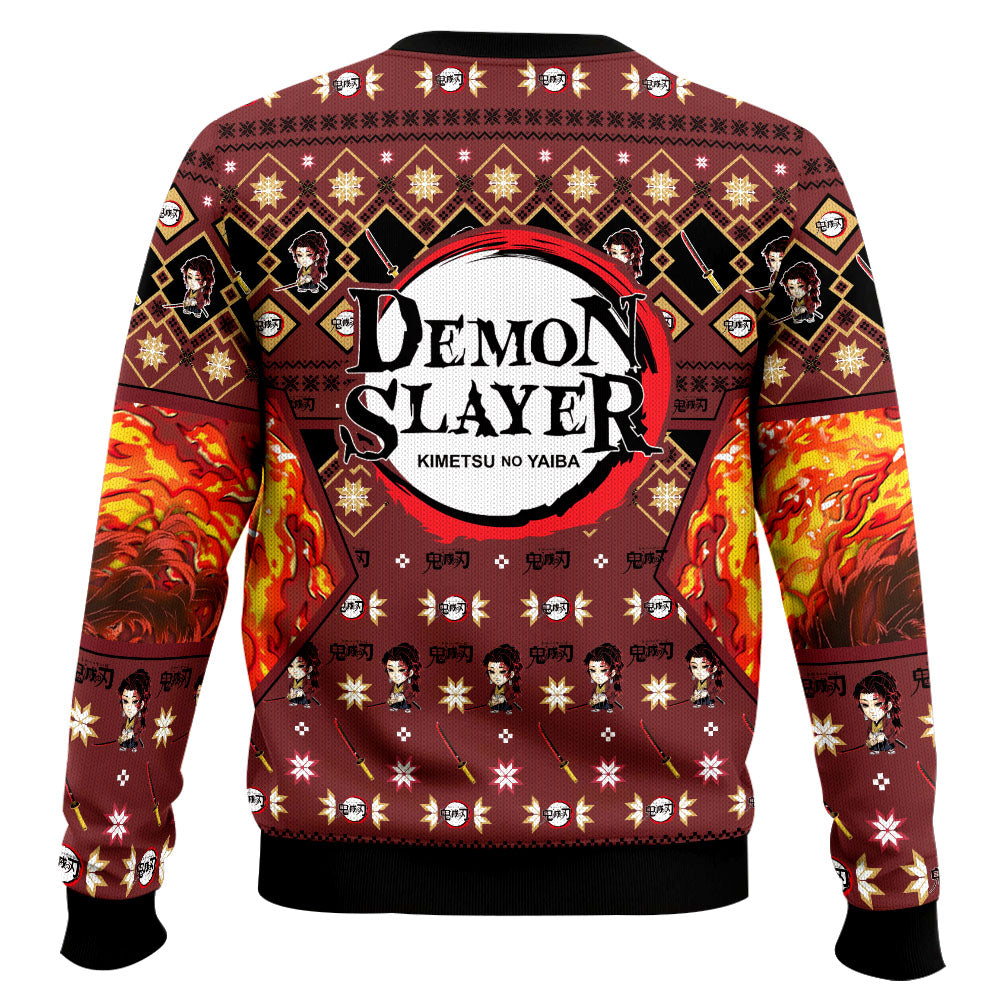 Anime-style Print Crew Neck Christmas Ugly Sweatshirt