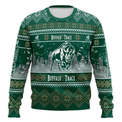 Festive Holiday Sweater with Crown and Text Design