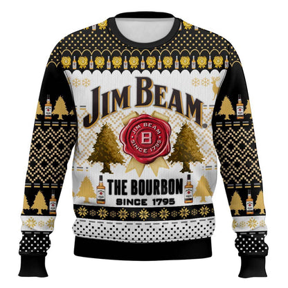 Festive Holiday Sweater with Crown and Text Design