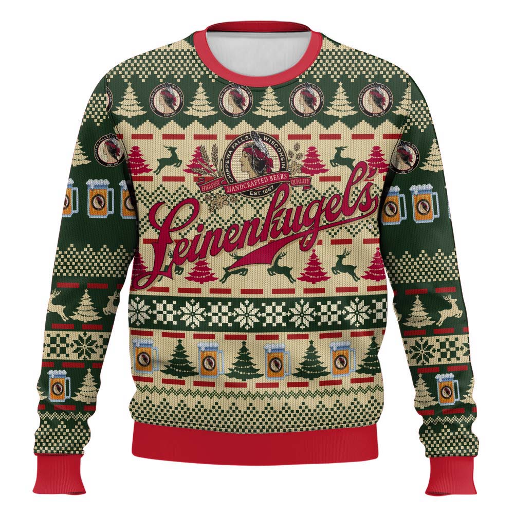 Festive Holiday Sweater with Crown and Text Design