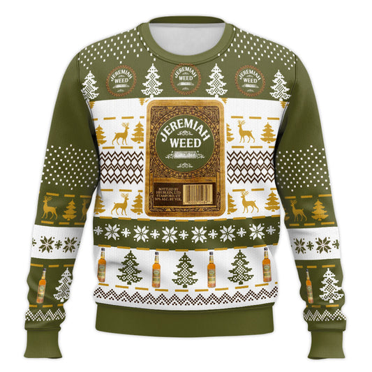 Festive Holiday Sweater with Crown and Text Design