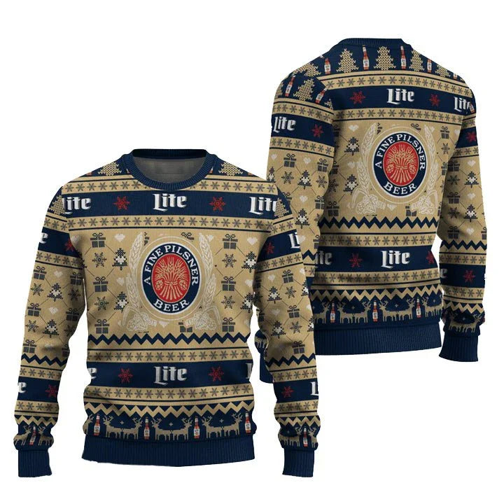 Miller Life Snowing Christmas Ugly Sweater