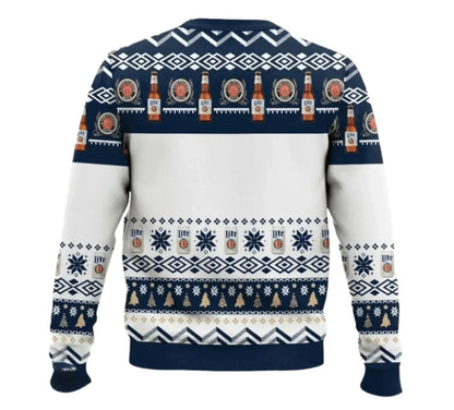Miller Lite Drink Drank Drunk Ugly Sweater