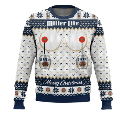 Miller Lite Merry Christmas Ugly Sweater