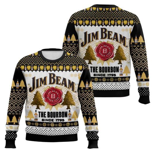 Festive Holiday Sweater with Crown and Text Design