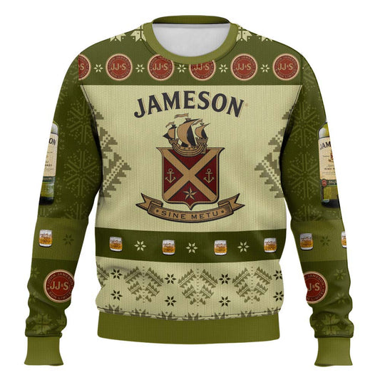 Irish Blended Whiskey Ugly Christmas Sweater