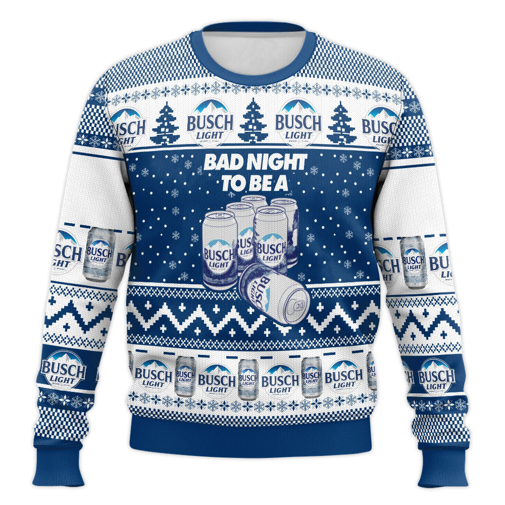 Bad Night Becomes Busch's Ugly Christmas Sweater