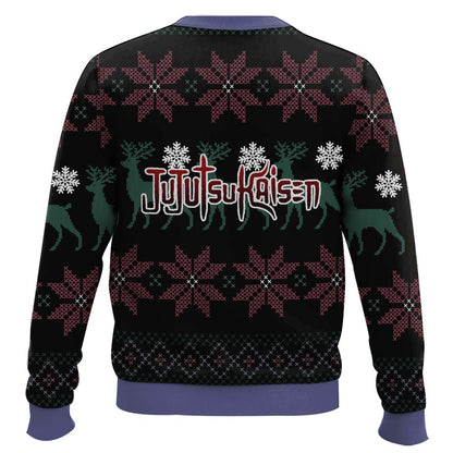 Anime-style Print Crew Neck Christmas Ugly Sweatshirt