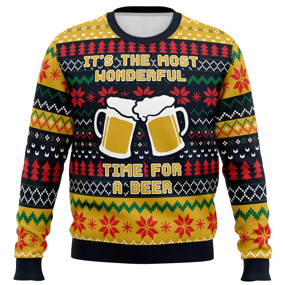 Its The Most Wonderful Time For A Beer Parody Ugly Christmas Swea