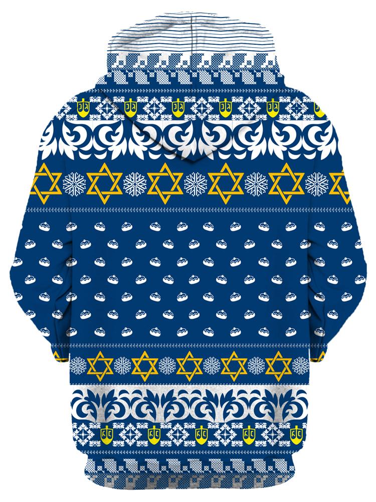 Hanukkah Turn Up Ugly Unisex Hoodie