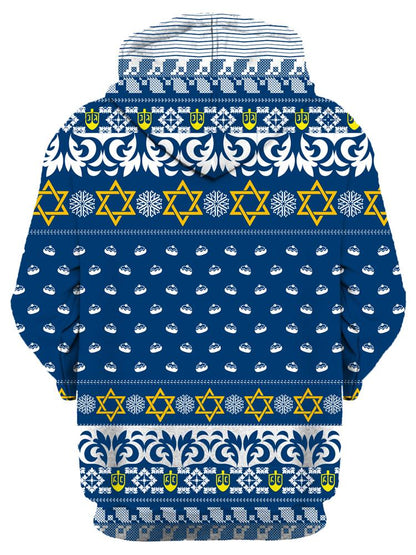 Hanukkah Turn Up Ugly Unisex Hoodie