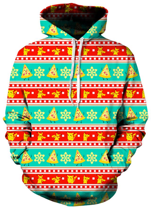 Pizza Pikachu Ugly Unisex Hoodie