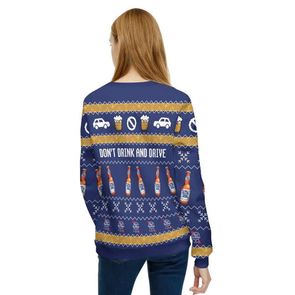 Pabst Blue Ribbon Don't Drink And Drive Ugly Sweater